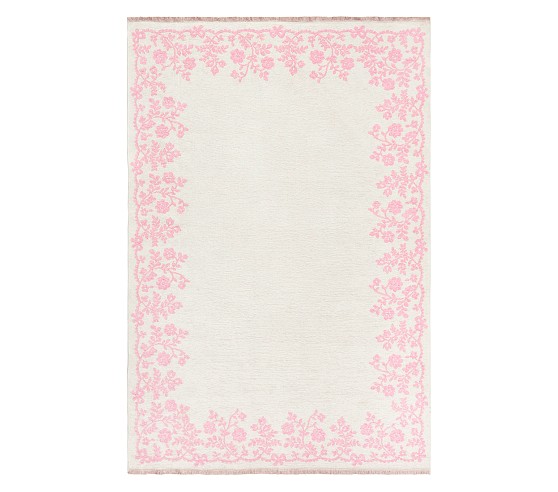 LoveShackFancy Floral Border Reversible Rug 5x8' | Pottery Barn Kids