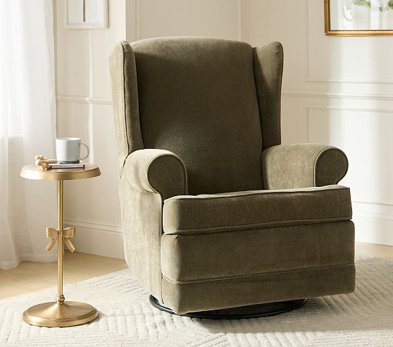 Modern Wingback Swivel Nursery Glider & Recliner | Pottery Barn Kids