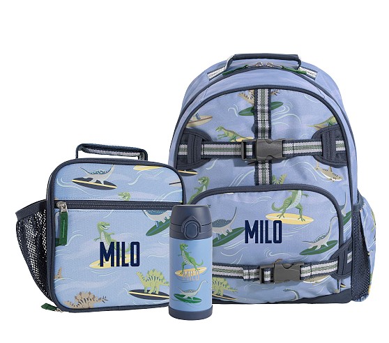 Mackenzie Green Quilted Dinos Backpacks | Pottery Barn Kids