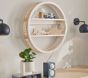 Caned Round Tiered Shelf (24")