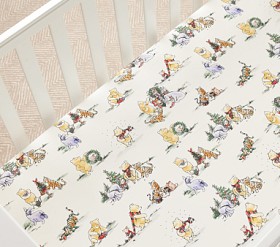 Winnie the Pooh クリスマスツリー 白州18年シングルモルツ Disney's Winnie the Pooh Holiday Crib Sheet | Pottery Barn Kids