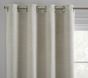 Open Box: Evelyn Linen Grommet Blackout Curtain, 44"W x 63"L - Grey