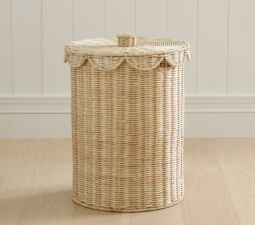 Palmer Scalloped Hamper - Natural