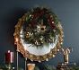 Chris Loves Julia Faux Pine Ribbon Light Up Wreath