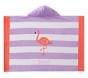 Flamingo Stripe Baby Beach Hooded Towel UPF 50+