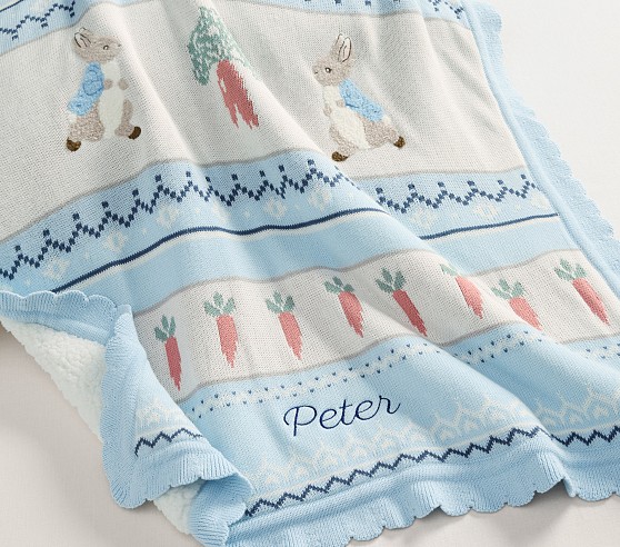 Peter Rabbit™ Heirloom Baby Blanket | Pottery Barn Kids