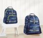 Mackenzie Blue Abstract Stripe Reflective Backpacks
