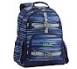 Mackenzie Blue Abstract Stripe Reflective Backpacks