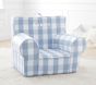 Kids Anywhere Chair®, Chambray Blue Twill with Buffalo Check