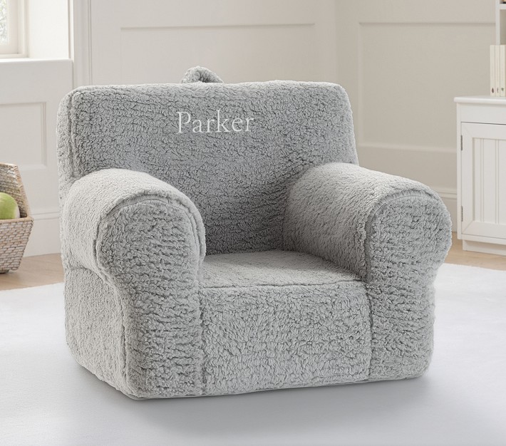Anywhere Chair®, Gray Cozy Sherpa | Pottery Barn Kids