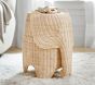 Rattan Elephant Side Table (22")
