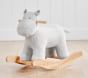 Gray Hippo Plush Nursery Rocker