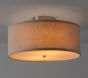 Linen Drum Flush Mount (16")
