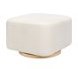 Open Box: Babyletto Kiwi Gliding Ottoman - Performance Eco-Weave Cream with Light Wood Base