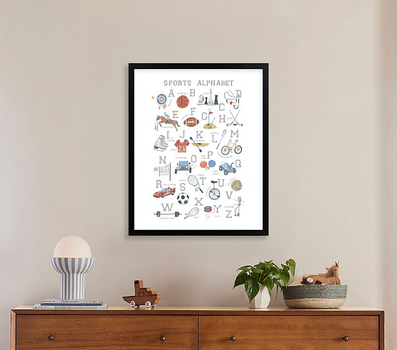 Minted® Sports Alphabet Wall Art | Pottery Barn Kids