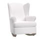 Open Box: Wingback Convertible Rocker, Twill White