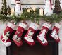 Reindeer Sleigh Quilted Christmas Stocking