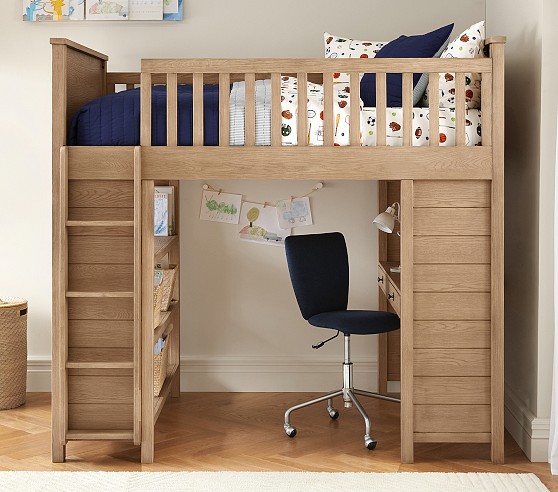 Camp Storage Low Loft Bed with Desk & Dresser | Pottery Barn Kids Camp Storage Low Loft Bed with Desk & Dresser | Pottery Barn Kids