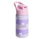 Lavender Stripe Heart Mackenzie Water Bottle