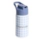 Gingham Blue Mackenzie Water Bottle