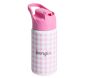 Gingham Pink Mackenzie Water Bottle