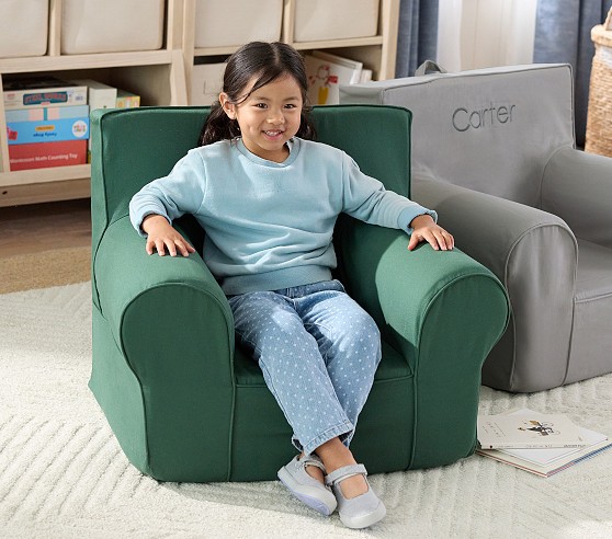 エニウェアチェア　ANYWHERE CHAIR 　グリーン　カーミット　BYER Kids Anywhere Chair®, Caramel Faux Leather | Pottery Barn Kids