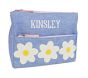 Blue Daisies Chenille Mackenzie Supplies Pouch