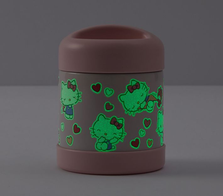 Mackenzie Hello Kitty® Hearts Glow Food Jar | Pottery Barn Kids