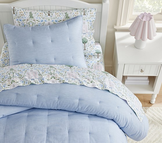 Bright Pom-Pom Kids' Comforter Set | Pottery Barn Kids