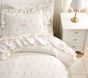 Embroidered Floral Ruffle Cotton Duvet &amp; Shams