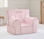 Anywhere Chair®, Pearl Twill with Soft Berry Piping Slipcover Only