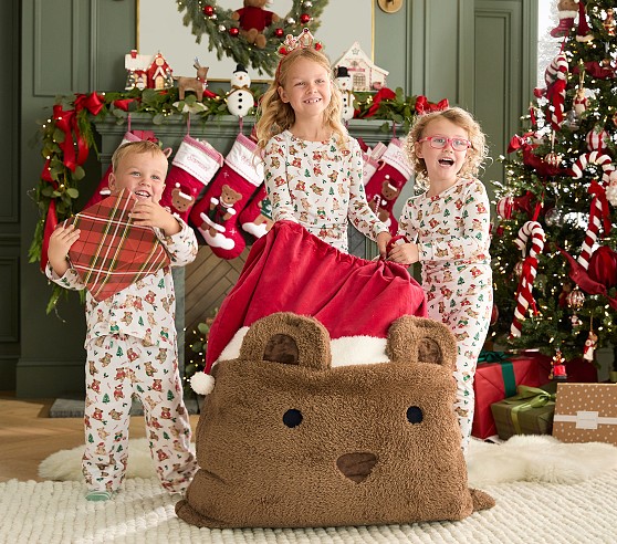 Ivory Chamois Santa Bag | Pottery Barn Kids