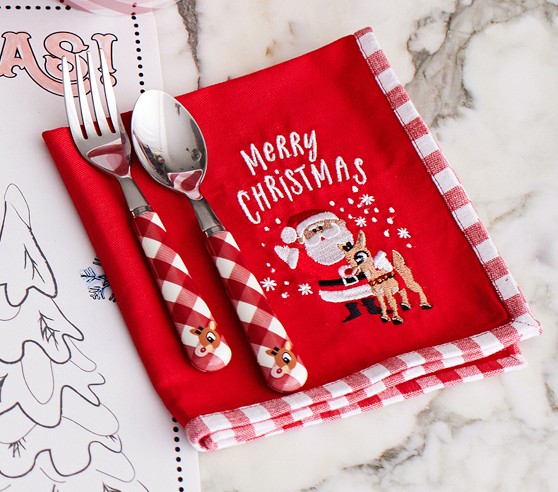 pottery barn kids クリスマス　ルドルフ　皿&タンブラーセット Rudolph® Tabletop Collection | Pottery Barn Kids