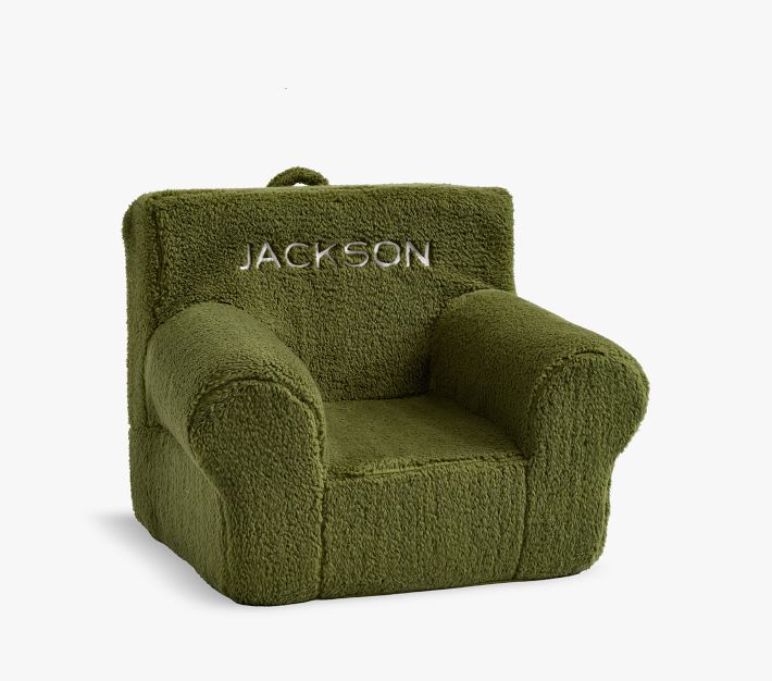 Anywhere Chair®, Army Green Sherpa | Pottery Barn Kids