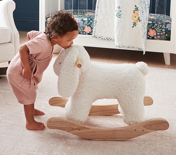 Sherpa Bunny Plush Toy Rocker | Animal Rocker | Pottery Barn Kids