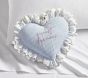 Sweet Dreams Embroidered Heart Pillow
