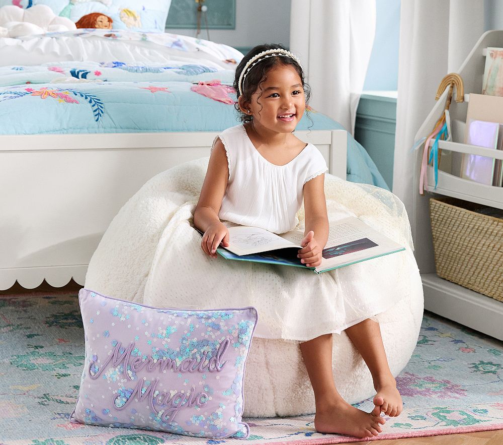 Anywhere Beanbag™, Cream Sherpa Slipcover Only | Pottery Barn Kids