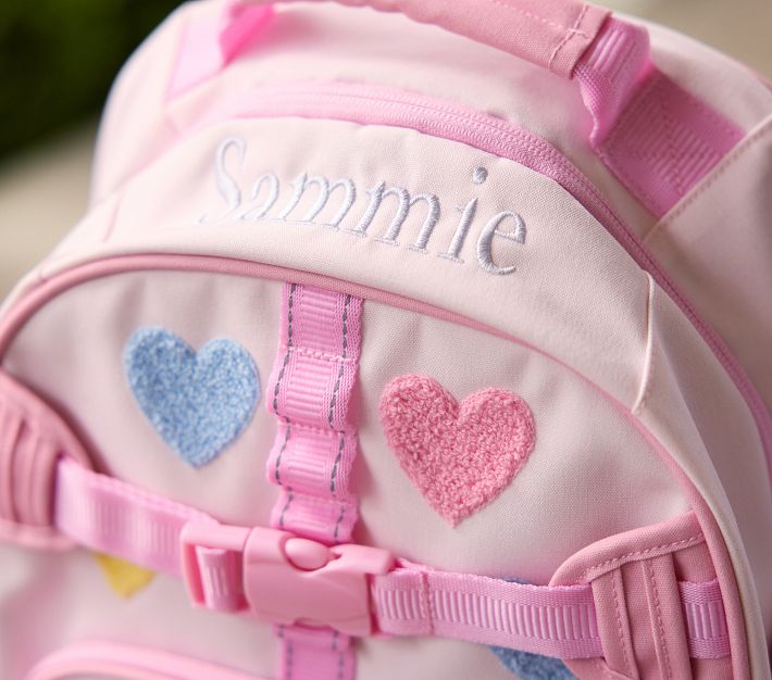 Pastel Chenille Hearts Backpack | Pottery Barn Kids