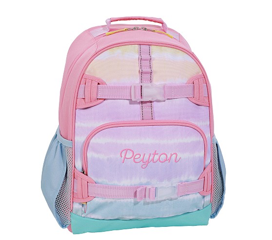 backpack laptop green pink tie die Blue it comes with a matching lunch box and a cute bag charm keychain for an extra pop of personality Sunset Stripe Tie-Dye Mackenzie Small