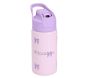 Lavender Stripe Bow Mackenzie Water Bottle