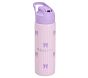 Lavender Stripe Bow Mackenzie Water Bottle