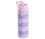 Lavender Stripe Heart Mackenzie Water Bottle