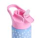 Blue Brushstroke Dot Mackenzie Water Bottle
