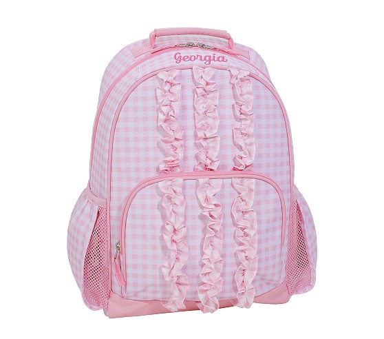 chateau gingham print mini backpack Playful style meets everyday function in our best Ruffle Gingham Pink Mackenzie Backpack