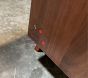 Open Box: Lennox 6-Drawer Dresser (56"W x 19"D) - Dark Walnut, Black/Gold