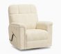 Open Box: Lullaby Deluxe Power Swivel Recliner with Heat and Massage - Performance Heathered Chenille Ecru