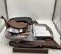 Open Box: Stokke® Tripp Trapp® High Chair², Cushion, Tray, &amp; Newborn Set Bundle - Oak Warm Brown Chair/Anthracite Cushion/Black Tray
