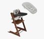 Open Box: Stokke® Tripp Trapp® High Chair², Cushion, Tray, &amp; Newborn Set Bundle - Oak Warm Brown Chair/Anthracite Cushion/Black Tray