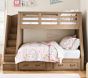 Belden Single-Over-Double Stair Bunk Bed with Charging Station and Nightlight
