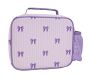 Lavender Ticking Stripe Bow Mackenzie Lunch Box